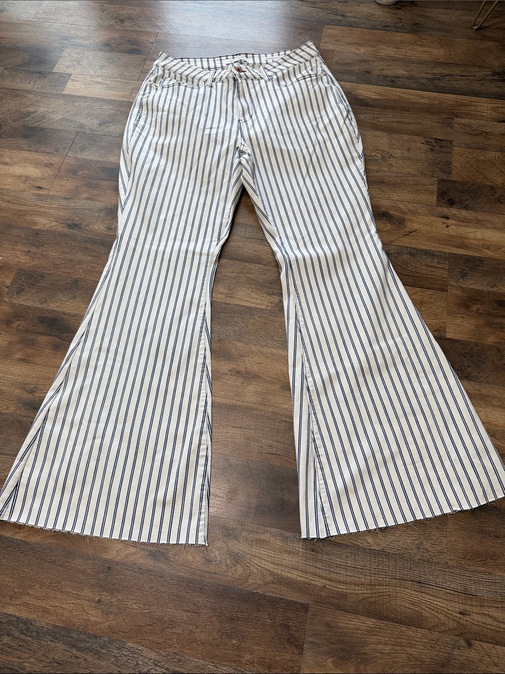 Judy Blue super flare striped jeans